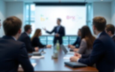 Soft Focus Business Conference - Gentle blur effect of a business conference or seminar setting. High quality