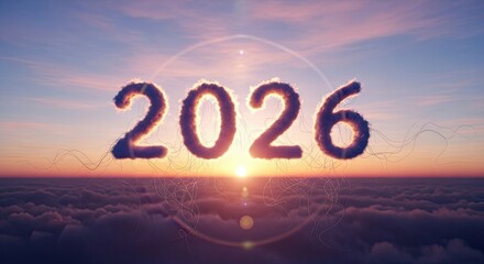 Sunrise Clouds Year 2026 New Beginning