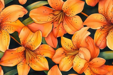 Vibrant Display of Orange Lilies in A Stunning Floral Arrangement Full of Colorful Beauty