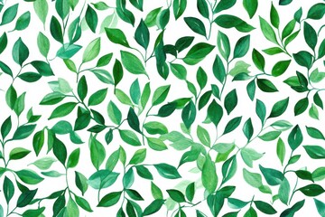 A Lush Array of Greenery Captured in Watercolor Style, Perfect for Nature Enthusiasts and Designers