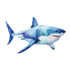 Naklejka premium watercooler great white shark isolated on transparent background