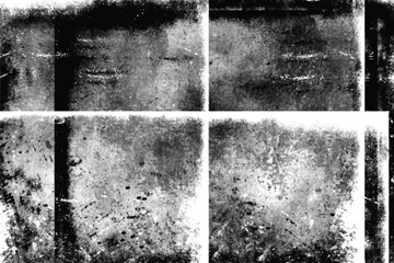 Black and white grungy abstract background. Grungy frame. Vector illustration
