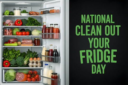 National clean out your fridge day with a full fridge