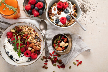 Healthy vegan breakfast. Diet concept.