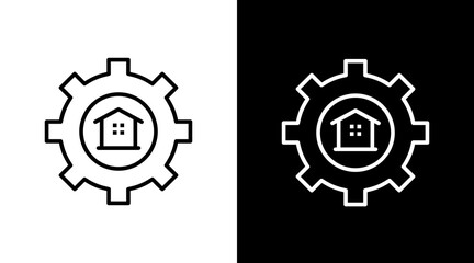 Property  White Icon Set Design