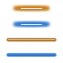 Obraz premium A collection of glowing neon lines in orange and blue 