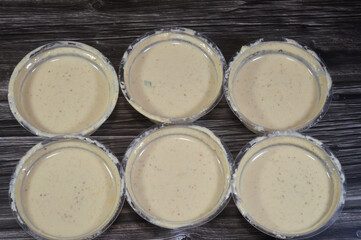 Tahini Tahina which is a Middle Eastern condiment made from toasted ground hulled sesame, served by itself (as a dip), with spices and herbs, Seafood Tahini used as a dip and an appetizer side plate