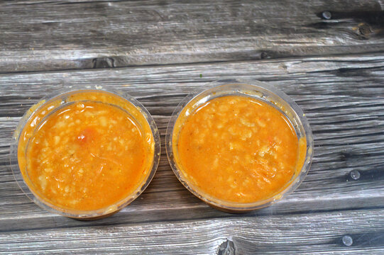 Beef liver salad, made of grilled slices of fresh liver, orzo pasta, garlic, spices, cumin and oil, as a side dish, appetizer and as a dip with the fried liver with bran