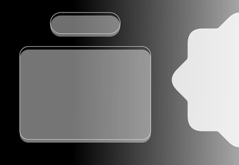 A horizontal a solid black-gray gradient background and two  rounded rectangle and for topic and detail template, background, decoration