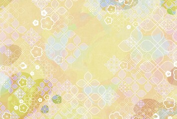 年賀状　背景　和　和風　花柄