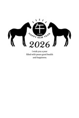 午年　カレンダー　年賀状　おしゃれ