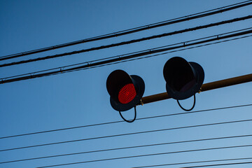 鉄道の踏切警報器信号