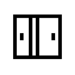 Wardrobe icon, a simple design for storage space