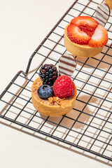 Mini Fruit Tarts in a French Bakery - Dubai UAE