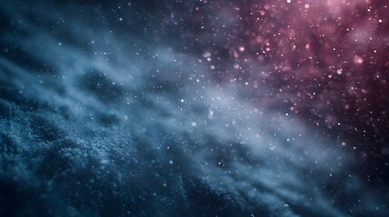 Obraz premium Abstract cosmic background with swirling blue and pink nebulae and sparkling light particles