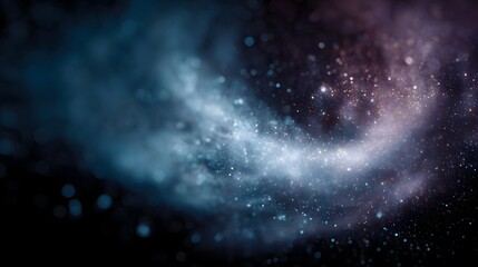 Fototapeta premium Ethereal nebula with swirling cosmic dust and glowing star particles vibrant colors suggesting deep space