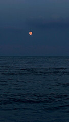 moon on the sea