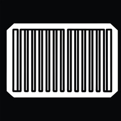 Modern barcode scanner icon with abstract elements