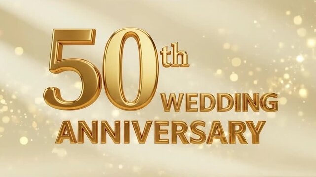 Golden 50th Wedding Anniversary Celebration A Milestone of Love & Commitment