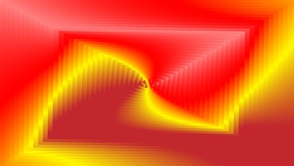 Abstract Red and Yellow Swirling Square Frame Gradient Background - Dynamic Digital Art Texture