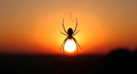 spider on the sunset