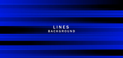 Abstract background with horizontal stripes in modern blue color.