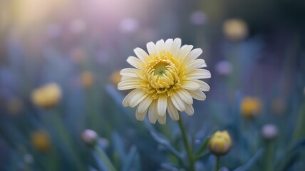 Yellow Daisy Close-Up — Soft Focus Floral Photography with Bokeh and Dreamy Light