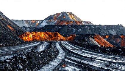 coal excavation on the surface mine