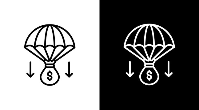 Bailout  White Icon Set Design