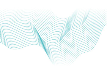 Fototapeta na wymiar Bright blue liquid linear waves abstract futuristic tech background