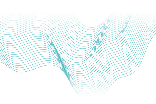 Bright blue liquid linear waves abstract futuristic tech background