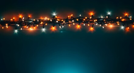 Illuminating christmas cheer a string of festive lights glow