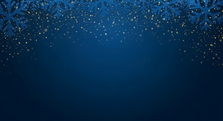 Snowflakes and sparkles create a magical winter background