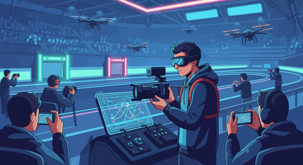 Futuristic Drone Racing Competition: A Glimpse into the World of High-Tech Sports