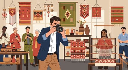 Artisanal workshop showcases traditional crafts and attracts photography enthusiasts