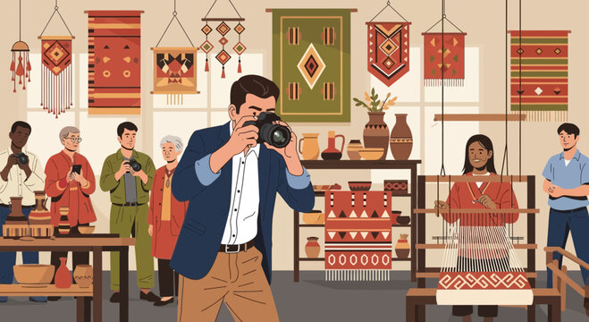 Artisanal workshop showcases traditional crafts and attracts photography enthusiasts