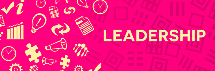 Leadership Business Symbols Random Circular Pink Left 