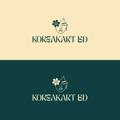 Koreakart BD Minimalist Line Art Logo with Floral Accent