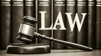 Law Gavel and Books Background - Legal Proceeding