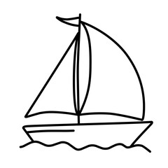 sailing ship vector illustration