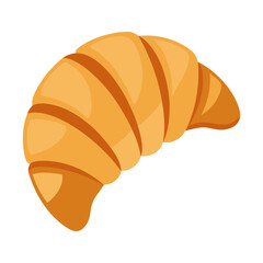 single croissant with curved layers