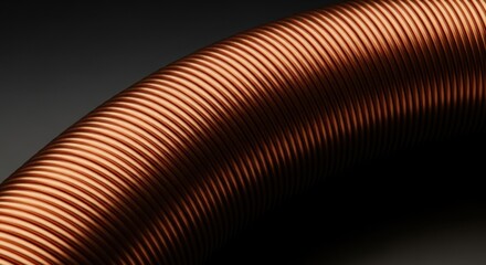 Intricate metallic copper coil for advanced electrical engineering and technology applications