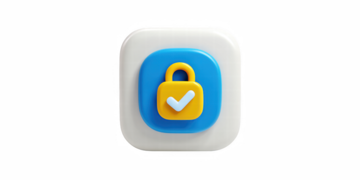 Padlock icon. Privacy Symbol, Security Lock - 3d rendering abstract, privacy, lock, padlock, isolated, icon, security