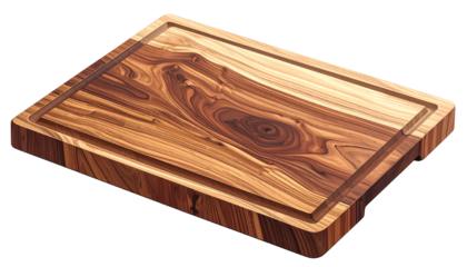 Elegant Wooden Cutting Board with Juice Groove