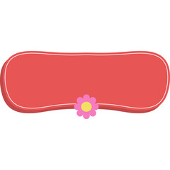 Cute Horizontal Text Box Illustration