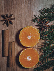 christmas decoration with spices