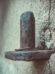 close up of an old rusty pipe