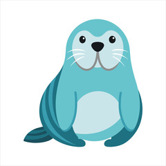 Funny Cartoon Walrus Vector Art for Kids and Animal Projects
