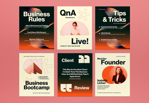 Red Gradient Business Social Media