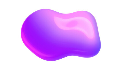 Blob-like form soft, rounded, violet-pink gradient with a sheen, floating against solid black background. Simple, abstract, and clean